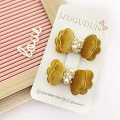 (Parzinho ou unidade) Lacinho de veludo