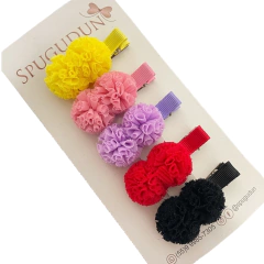 Kit de Hair Clips Pompom - Spugudun