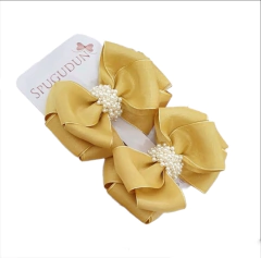 Laço Maria Júlia gorgurão e organza (Unidade)