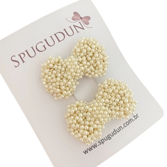 Laço de cravejado de pérolas bordado (unidade) - Spugudun