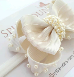 Laço Antônia Cravejado de pérolas (Unidade) - comprar online