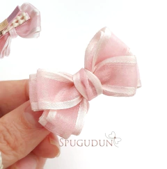 (Parzinho) Laço Gabriela mini em organza na internet