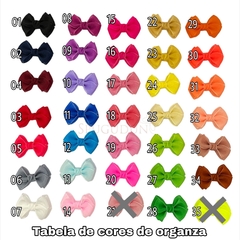Laço Débora organza baby (Unidade) - Spugudun