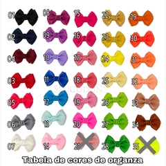 Laço Valentine Gorgurão e organza (Unidade) na internet