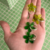 AROS FLORES VERDE TRASLUCIDO - comprar online