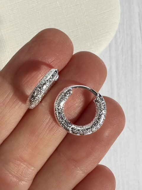 Argolla Burbuja 16mm plata 925 UNIDAD