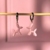 Argolla Perro kawaii rosa UNIDAD acero baño oro 18k