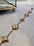 Pulsera LV acero baño oro 18k 17+3 cm