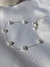 Pulsera perla corazón AB 18+3cm