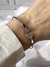 Pulsera T plata 925 rodinada y micropave - comprar online