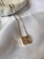 Gargantilla H acero baño oro 18k 40+5 cm