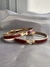 Pulsera H gold roja acero baño oro 18k