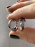 PAR aros pasantes Doble 15mm plata 925