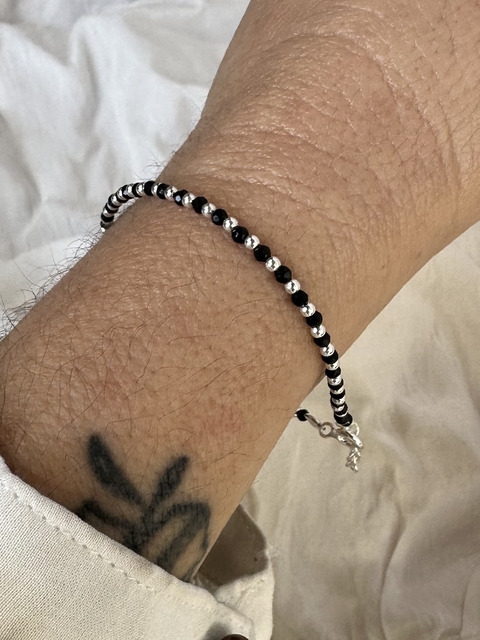 Pulsera Black 17+3 cm plata 925