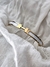 Pulsera H Nácar acero baño oro 18k