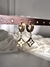 Argollas LV acero baño oro PAR