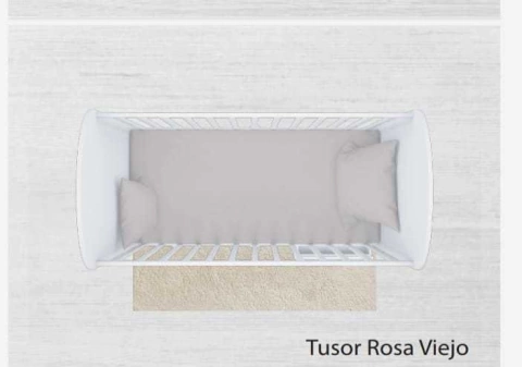 Set de acolchado para cuna funcional liso Tusor c/chichonera Blanco Infantil