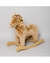 Caballo mecedor hamaca de peluche con base de madera - comprar online