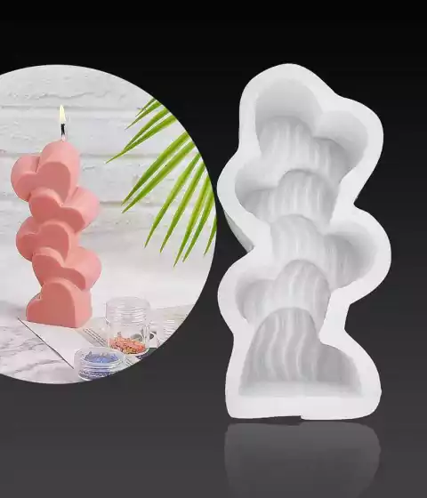 Molde pilar corazones