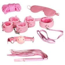 KIT BONDAGE 7 PIEZAS ROSADO - comprar online