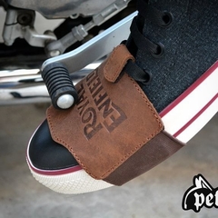 Protector Calzado Moto Cuero Genuino - Palanca de Cambio