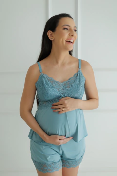 Babydoll Amamentação Verde Mirante