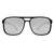O Óculos de Sol Boss 2.0 Prata Espelhado possui um design moderno, em formato quadrado, armação em acetato na cor preta e lentes espelhada na cor prata.