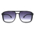O Óculos de Sol Boss 2.0 Preto Degradê possui um design moderno, em formato quadrado, detalhes em acetato na cor preta e lentes degradê na cor roxa.
