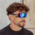 Óculos de Sol Speed Preto e Azul - comprar online