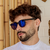Óculos de Sol Fire Preto Azul Espelhado - EVO Glasses