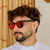 Óculos de Sol Fire Preto Laranja Espelhado - EVO Glasses