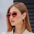 Óculos de Sol Aviador Classic Rosê e Branco - EVO Glasses