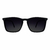 O Óculos de Sol Leaf Preto Fosco possui um design minimalista, em formato retângular, com a parte frontal em acetato italiano na cor preto fosco, e hastes de metal na cor preta com amortecedores internos. Lentes na cor preta.
