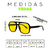 Óculos de Sol Vegas Preto e Amarelo - comprar online