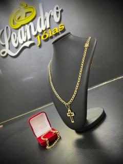 KIT ITALIANA LAMINADA 5MM CORRENTE PINGENTE E PULSEIRA - comprar online