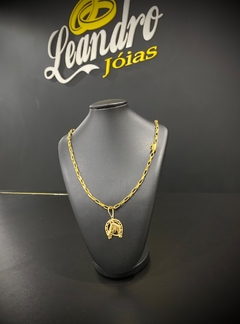 CORRENTE CARTIER 4MM + PINGENTE FERRADURA