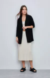 Casaco Ambicione Cardigan Leve 100% Algodão - Preto - comprar online