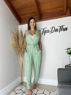 Macacão Viscolinho VERDE MENTA - comprar online