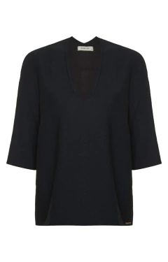 Blusa Ambicione Por Anselmi 3D Manga Curta - Andréa Galvão Store