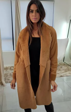 casaco feminino longo para o frio perfeito para o inverno bem quentinho da anselmi ambicione