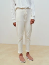 Calça Feminina Ambicione em Tricô com Barra Italiana - Off White