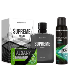 Kit Masculino Supreme Verde Colonia Desodorante e Sabonete - comprar online