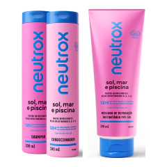 Kit Neutrox Sol Mar e Piscina Duo 300Ml + Máscara de Reparação
