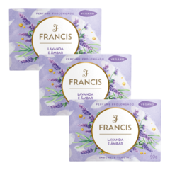 Kit 3 Sabonete Francis Lavanda e Âmbar 90g