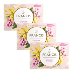 Kit 3 Sabonetes Francis Cerejeira e Ylang 90g