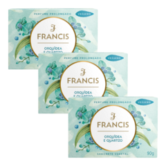 Kit 3 Sabonete Francis Orquídea e Quartzo 90g