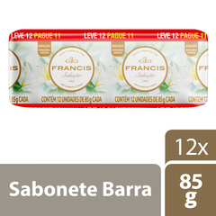 Pack Sabonete Barra Lírio Francis Sedução Envoltório 85g Cada Leve 12 Pague 11 Unidades