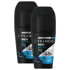 Kit com 2 Desodorante Roll On Men Active