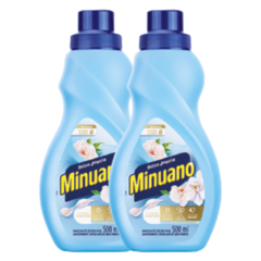 Kit com 2 Amaciante Roupa Diluído Brisa Macia Minuano Essencial 500ml