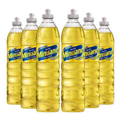 Kit 6 Detergente Lava Louças Minuano Neutro 500ml